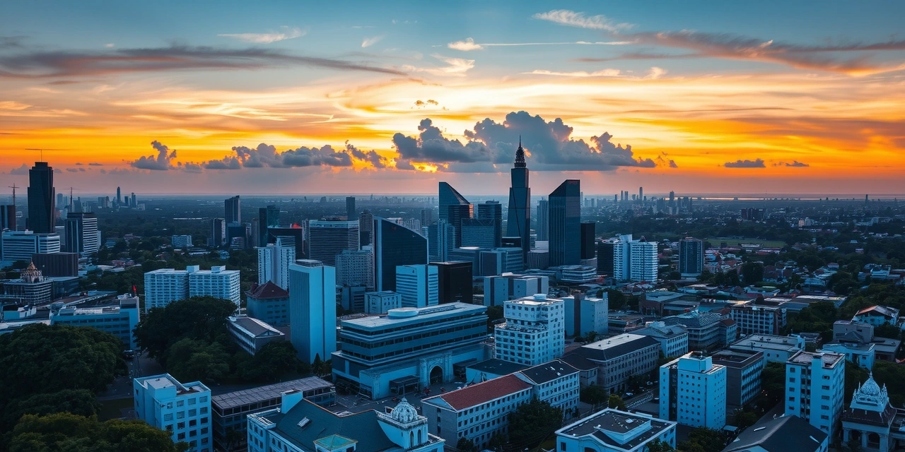 Bangkok city perspective